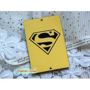 Бирка пластиковая "Superman", цвет золото, 60*85 мм